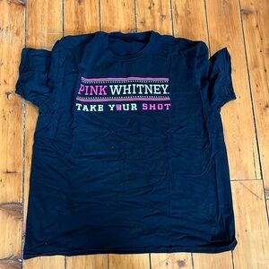 Pink Whitney Spittin Chiclets Black T-shirt Vodka Take Your Shot Size XL NO TAGS